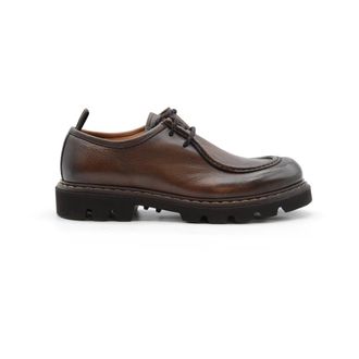 Fabi Laced Shoes, male, Brown, Size: 9 1/2 US Laced Sebago-style Shoe