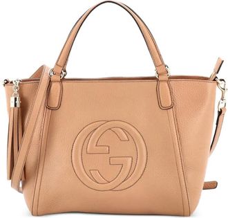 Gucci Soho Convertible Top Handle Bag Leather Small satchel - Toni neutri