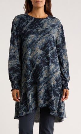 Patrizia Luca Long Sleeve Hacci Tunic Top in Blue at Nordstrom Rack, Size X-Small