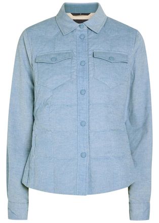 Moncler Nangy Quilted Cotton Shirt Jacket - Light Blue - 1 (UK 10 / S)