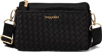 Baggallini Perry Woven Crossbody in Black Woven Twill at Nordstrom