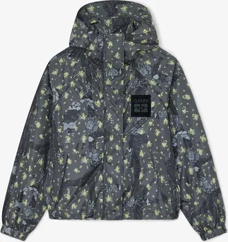 Ganni Flyweight Jacket in Printed Nylon - Size XXS/XS Mixed