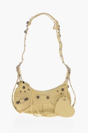 Balenciaga Borsa a Spalle LE CAGOLE in Pelle Effetto Craquel&egrave; con Specc taglia Un