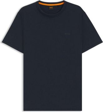 BOSS Regular-fit T-shirt in slub cotton with logo detail