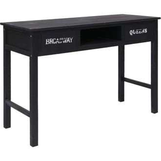 vidaXL Tavolo Consolle Nero 110x45x76 cm in Legno - Vidaxl