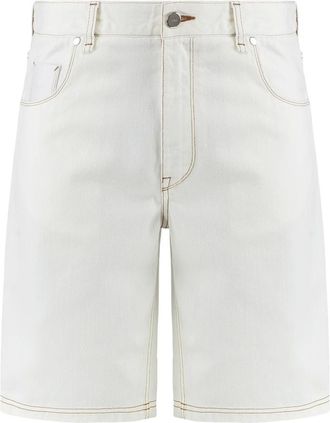 Fendi Cotton Bermuda Shorts - male - Fendi - Denim Shorts - White - W34 - Shorts