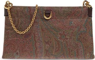 Etro Talk kleine clutch met paisley-print - Bruin