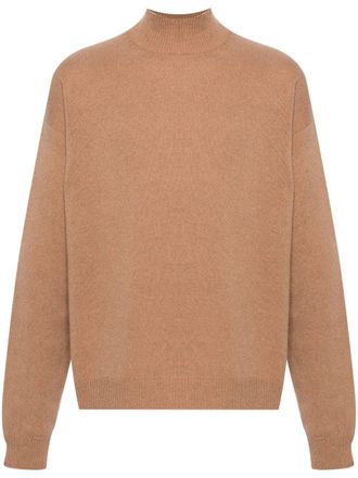 Balenciaga mock-neck ribbed jumper - Neutrals