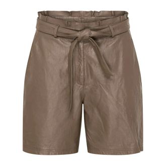 BTF-CPH Leren Shorts - Dames - Korte Broeken - Grijs - XS - Leer - Korte Broeken