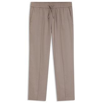 HUGO BOSS Straight-fit drawstring trousers in a linen blend
