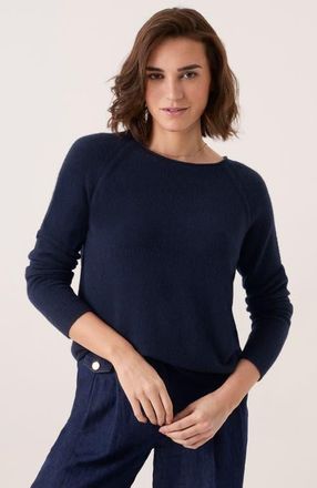 Celtic & Co. Roll Edge Crew Neck Jumper in Navy at Nordstrom, Size X-Small/small