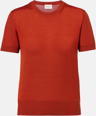 Saint Laurent T-shirt in maglia di lana