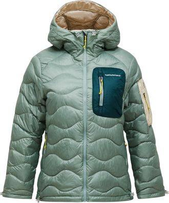 Peak Performance Womens Helium Utility Down Hood Jacket Green XS