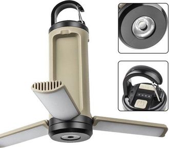 OEM L&aacute;mpara De Camping Colgante Port&aacute;til, Plegable A 90 Grados Con Tres Aspas, L&aacute;mpara De Emergencia Multifuncional Para Exteriores Y Acampada