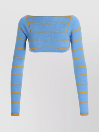 Pucci cropped knit sweater featuring cut-out detail