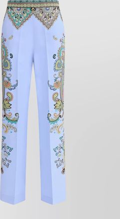Etro silk straight trousers