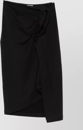Dries Van Noten cotton midi wrap skirt