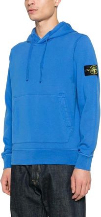 Stone Island Hoodies & sweatvesten, Heren, Blauw, M, Katoen, Hooded Sweatshirt