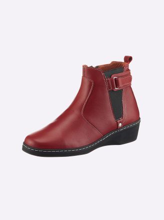 Casual Looks Stiefelette CASUAL LOOKS, Damen, Gr. 39, rot, Glattleder, Schuhe Stiefelette