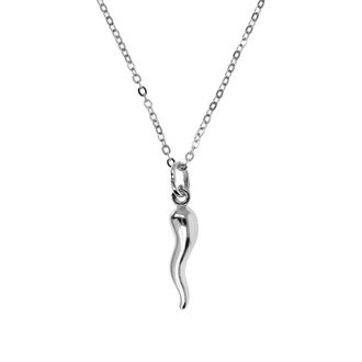 Autentica Polished Lucky Horn Pendant With Chain Necklace