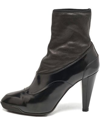 Tod's Pre-Owned 100mm leather ankle boots - Black