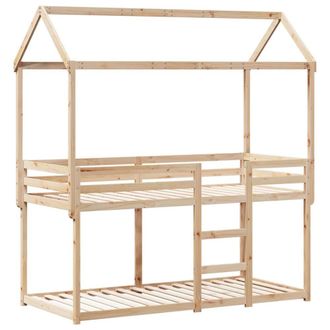 Berkfield Home Beautiful Bunk Bed without Mattress 80x200 cm Solid Wood Pine in Light Brown