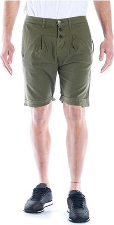 Daniele Alessandrini Shorts - Heren - Korte Broeken - Groen - W30 - Katoen - Korte Broeken