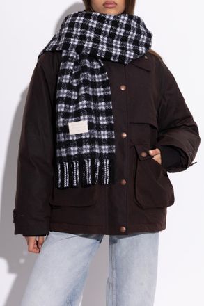 Acne Studios Wool Scarf With Fringing, Unisex, Black