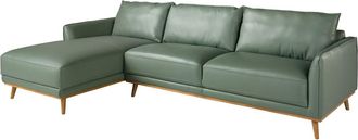 Angel Cerd&aacute; Sof&aacute; chaise longue izquierda piel verde