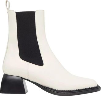 Nodaleto Bulla Nellie Laars met Hak - Dames - Laarzen met Hak - Wit - 40 EU - Leer - Schoenen