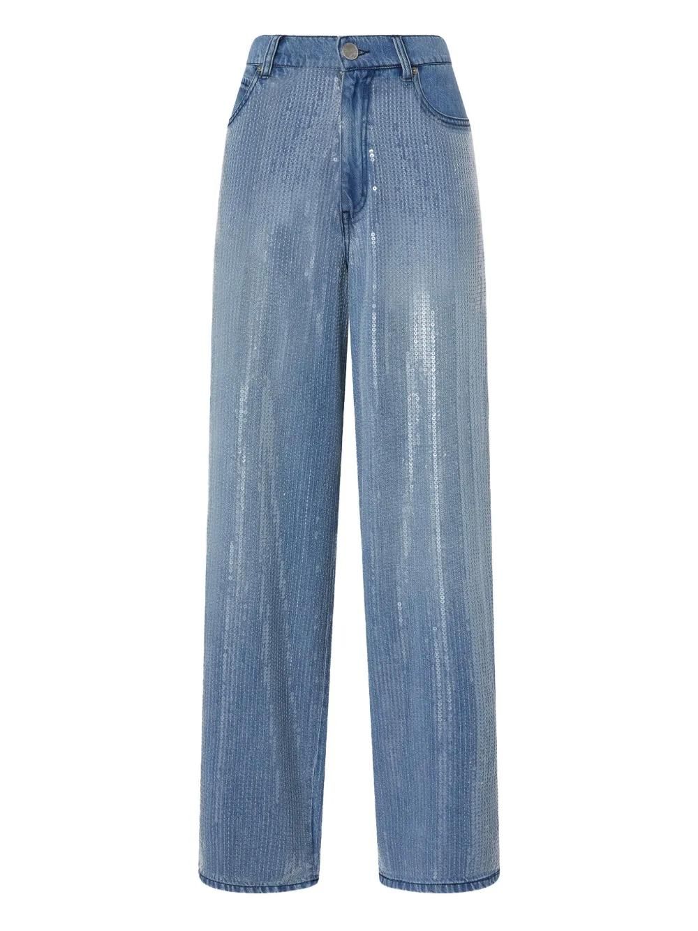 Jeans Larghi Donna Jewelly – Modello Karostar – Grigio Con Paillettes – Taglie 34-42 – JP26202 - 3