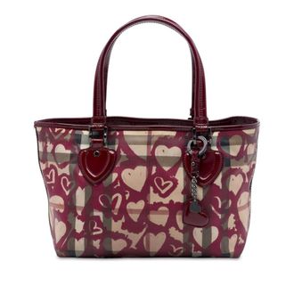 Burberry Pre-owned Burberry House Check Coated Canvas Hearts Gracie Tote Ladies TYM4AS37FNDZRQZW