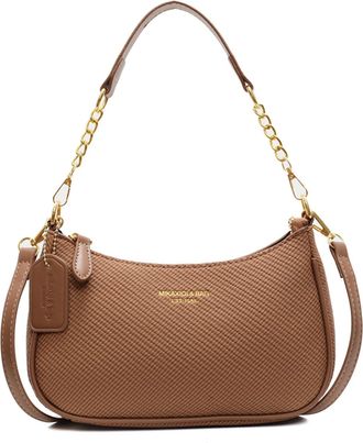 Generic PU Leather Shoulder Bag Versatile Handbag Crossbody Bag for Women Travel (Khaki)