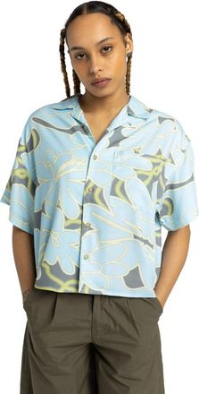 Element Kurzarmshirt ELEMENT Hang Out, Damen, Gr. XS, gelb (pop gelbblau), Obermaterial: 100% Viskose;, Shirts Kurzarmshirt