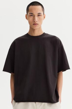 H&M Oversized Fit Boxy-style T-shirt in Black at Nordstrom, Size Medium
