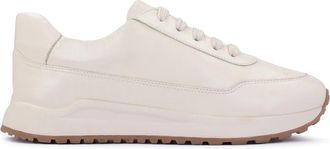 Kazar Dames off-white leren sneakers met een comfortabele constructie - Dames - Sneakers - Wit - 35 EU - Leer - Schoenen