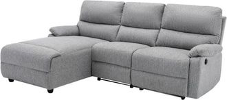 Vente-Unique Vente-unique - Divano angolare relax elettrico in Tessuto Grigio - Angolo a sinistra - lunano