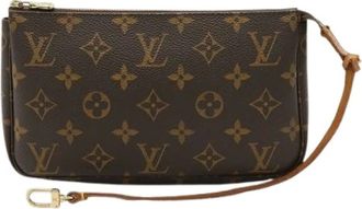 Louis Vuitton Pre-owned Clutches, female, Brown, Size: ONE SIZE Pre-owned Canvas Clutch