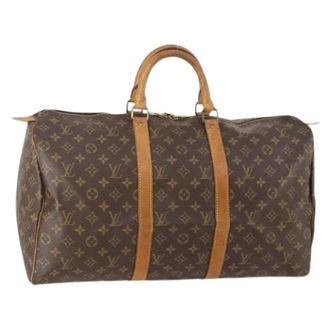 Louis Vuitton Pre-owned Weekend Bags, female, Brown, Size: ONE SIZE Pre-owned Keepall 50 Boston Bag