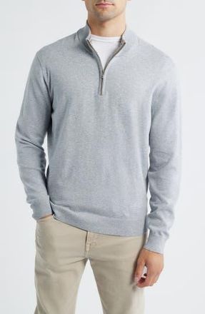Johnnie-O Desmond Half Zip Sweater in Pebble at Nordstrom Rack, Size Large