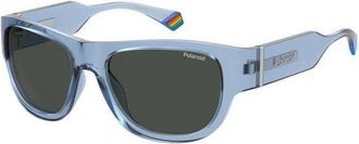 Polaroid PLD 6197/S/Mc Mvu(M9) - unisex - Zonnebrillen - Blauw - 55 MM - Accessoires