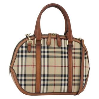 Burberry Pre-owned Vintage Hand Bag - Dames - Vintage Handtas - Beige - ONE Size - Leer - Vintage