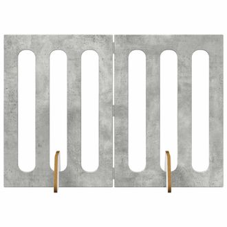 vidaXL Valla Plegable Para Mascotas 2 Pcs Gris Concreto Vidaxl