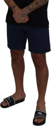 Dolce & Gabbana Mens Blue Chinos Cotton Stretch Casual Shorts