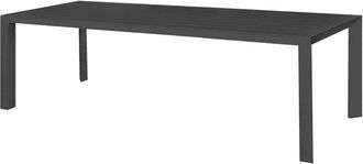 LOLAhome Lolahome Mesa De Comedor Extra Grande Laminada Io De Aluminio Gris Oscuro De 280x100x75 Cm