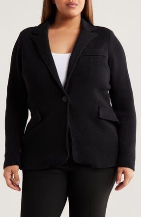 Nic+Zoe Contour Knit Blazer in Black Onyx at Nordstrom Rack, Size 3 X