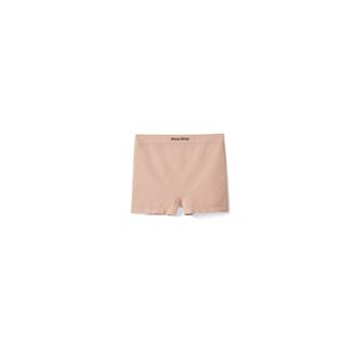 Miu Miu Seamless Boxer Shorts, Woman, Nude Beige, Size XLXXL