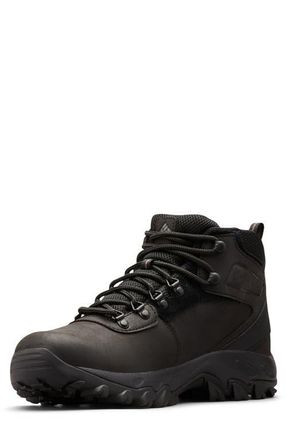Columbia Newton Ridge Plus II Waterproof Hiking Boot in Black/Black at Nordstrom, Size 10.5