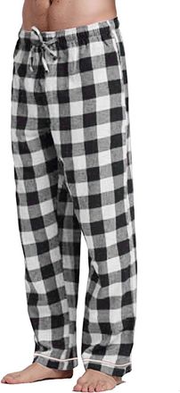 Generic Mens Nightwear Lounge Pants Mens Checkered Pj Bottoms Soft Plaid Nightwear Causal Loose Wide Leg Elasticated Waist Plaid Pj Bottoms Jogging Warm Track