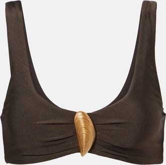 SIMKHAI Veyra applique bikini top